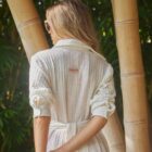 White knit Buttoned Dress - Image 2